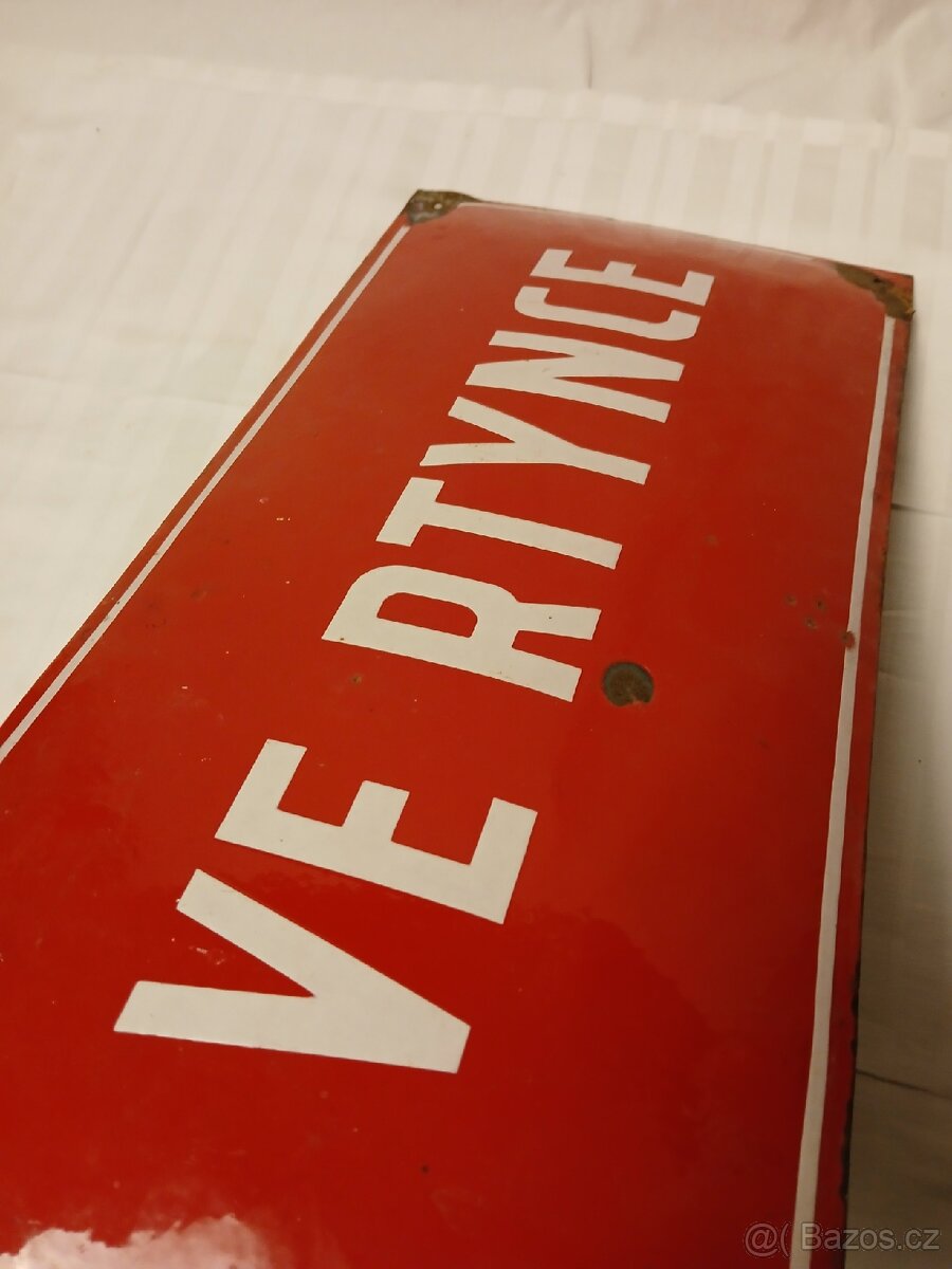 Smaltovaná cedule Ve Rtynce - 2