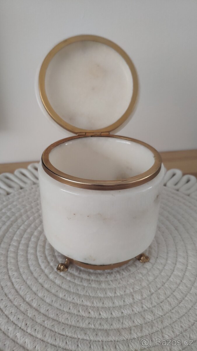 Mramorová dóza šperkovnice - 2