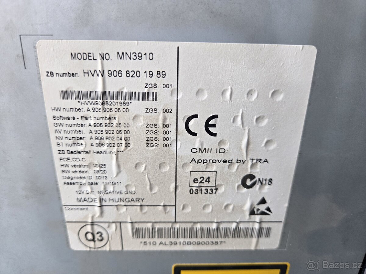 autorádio vw crafter - 2