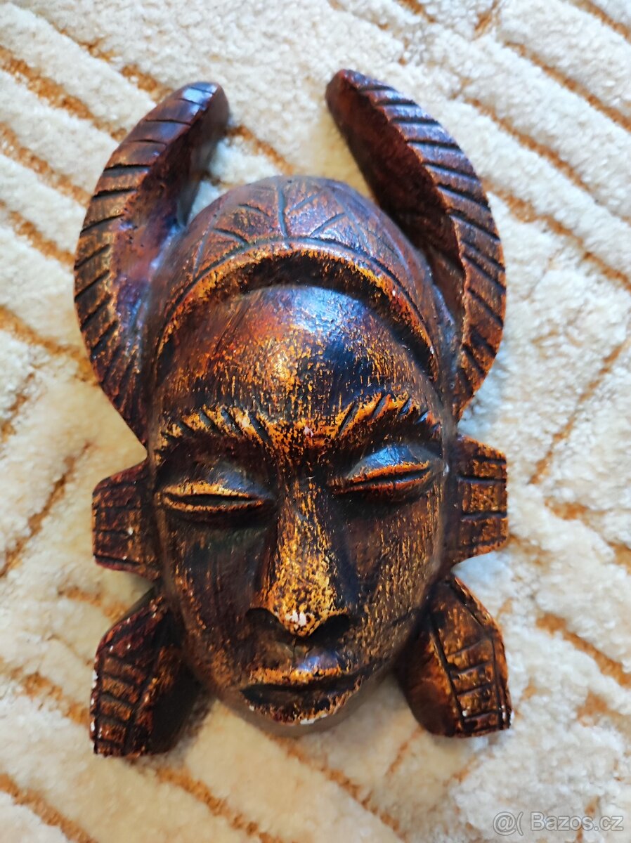 Africké etnické masky maska sádrová na stěnu - 2