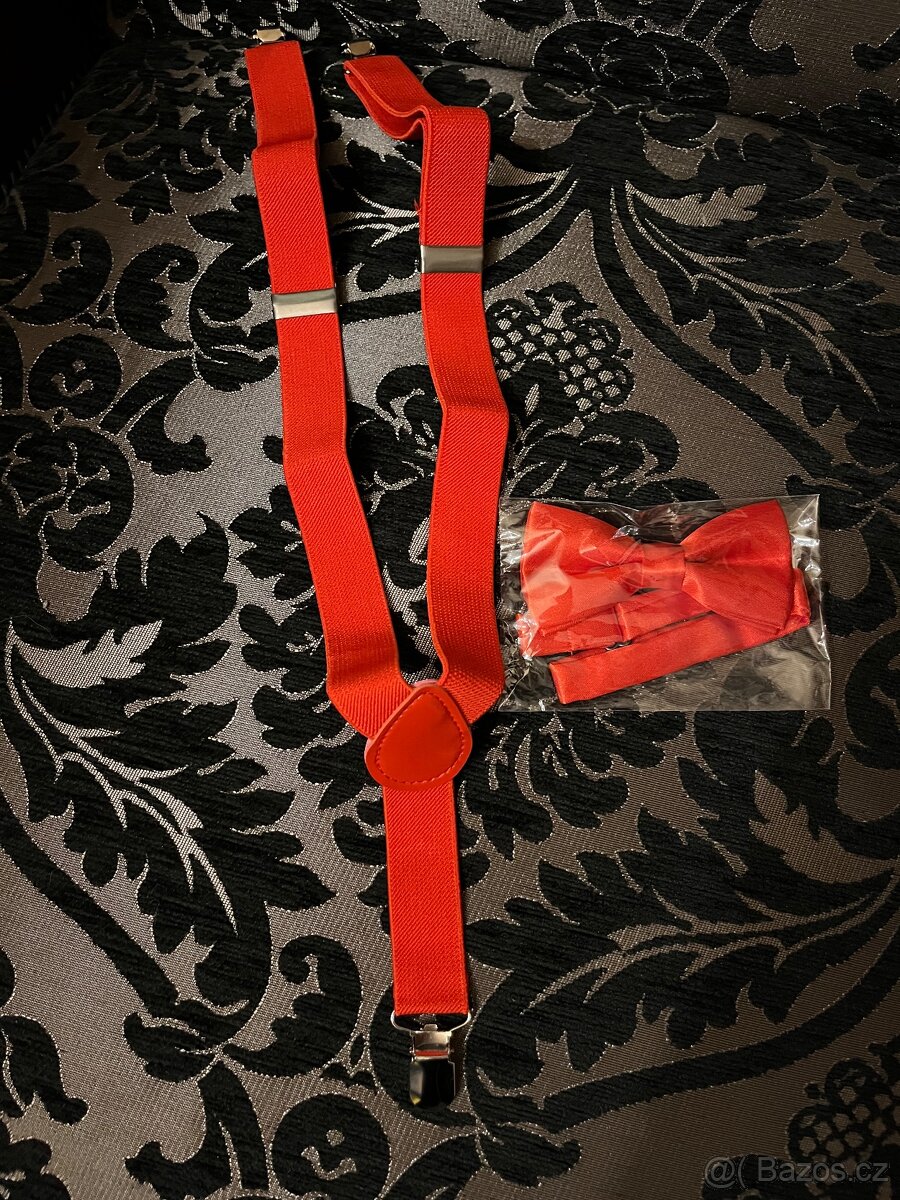 Nový dětský set kšandy (šle) a motýlek - 2