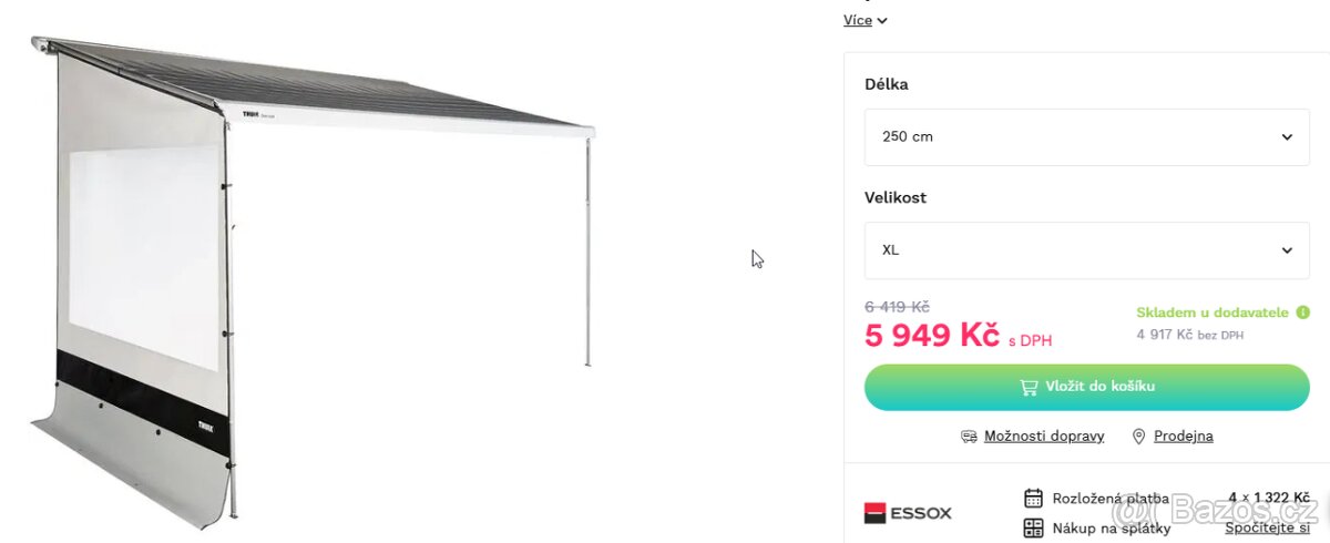 Boční clona Blocker G2 k markýze Thule - 2