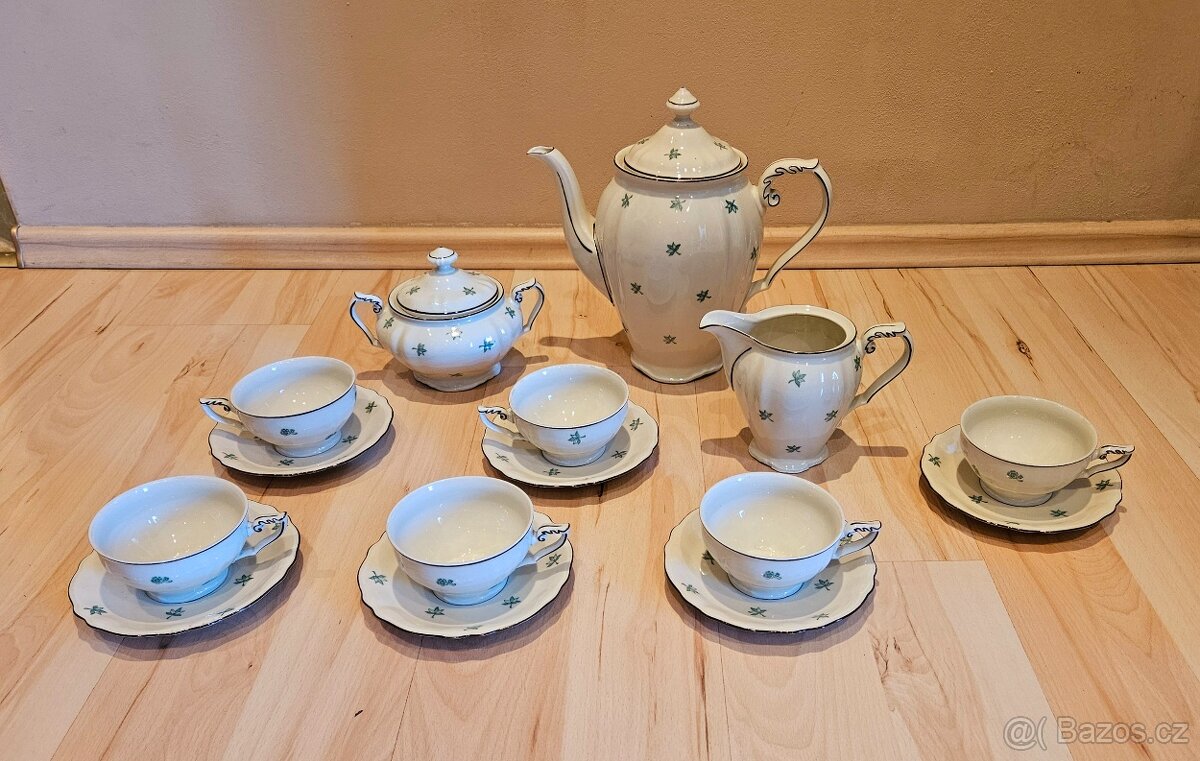 Starožitný čajový set z porcelánu - 2