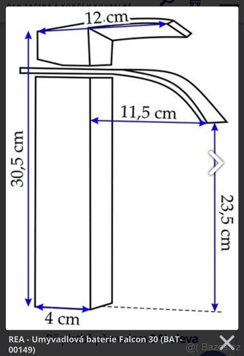 REA - Umyvadlová baterie Falcon 30 (BAT-00149) - 2
