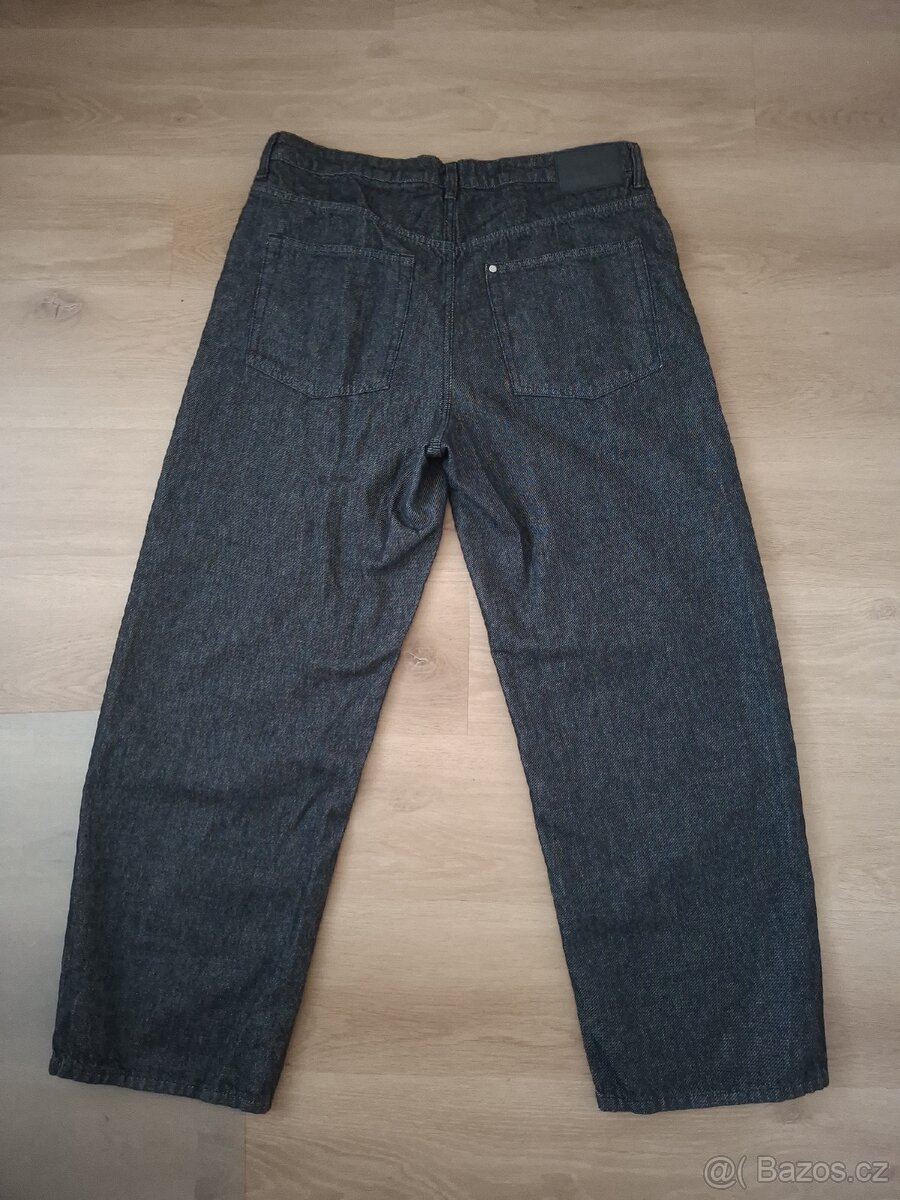 Černé baggy džíny - H&M, &Denim, velikosti 48 - 2