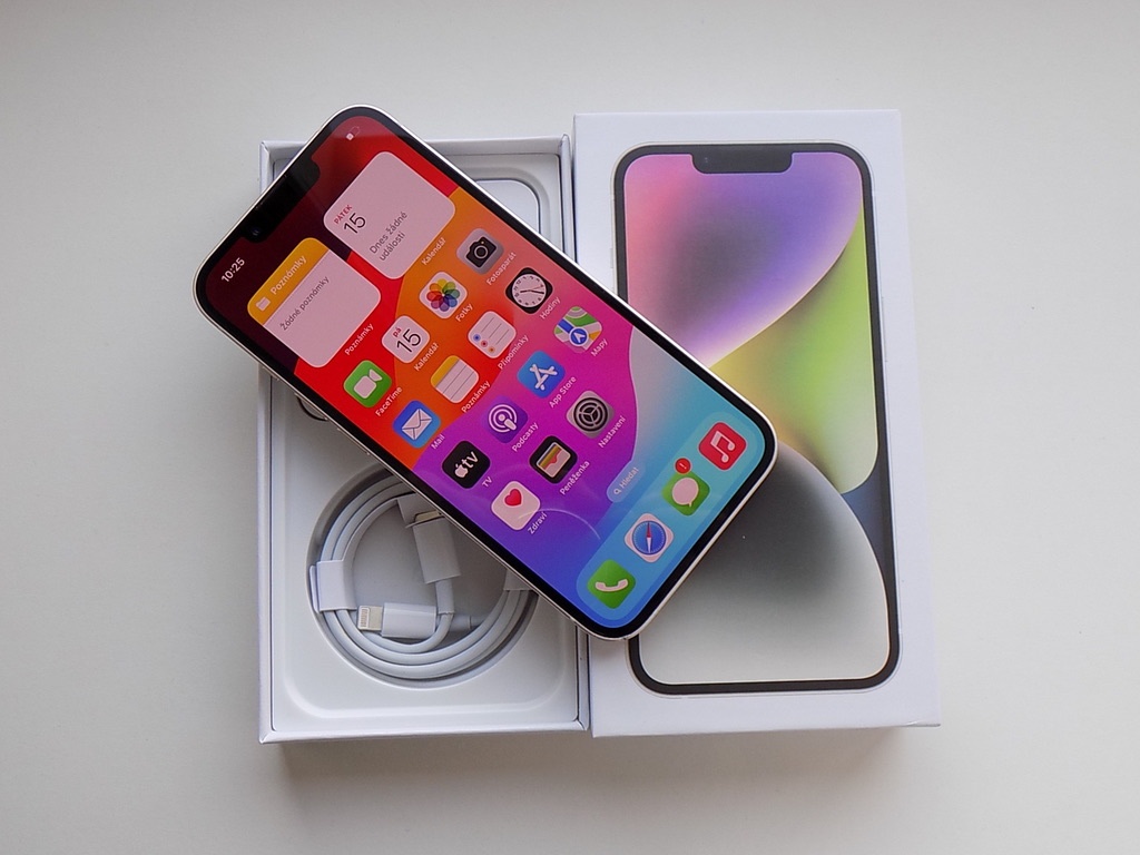 APPLE iPhone 14 128GB White - ZÁRUKA - TOP STAV - 2