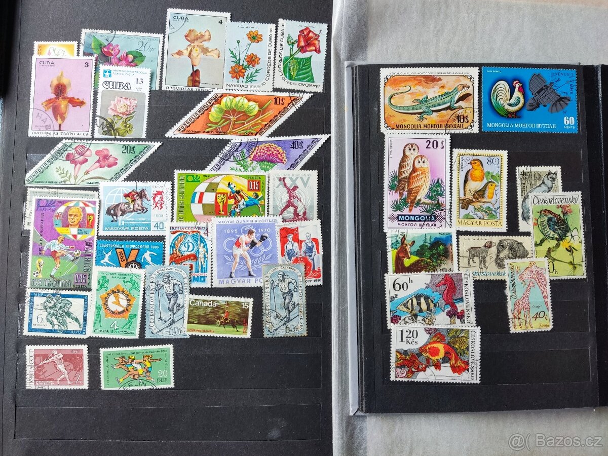 Poštovní známky viz foto dvě alba - 2