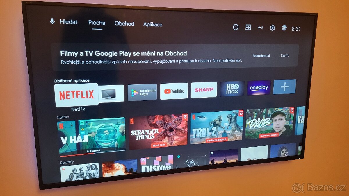 Televize Sharp 55 139cm android TV 4K - 2