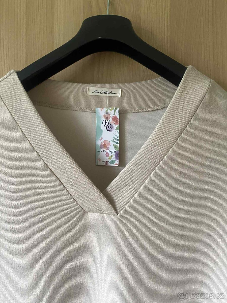 Latté svetříkové nové tunikošaty vel. 50 a více - 2