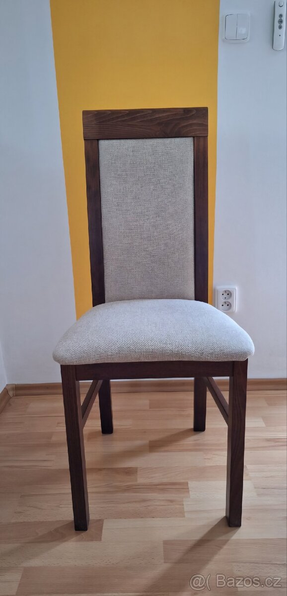 Kvalitní dřevěné čalouněné židle 2 ks - 2