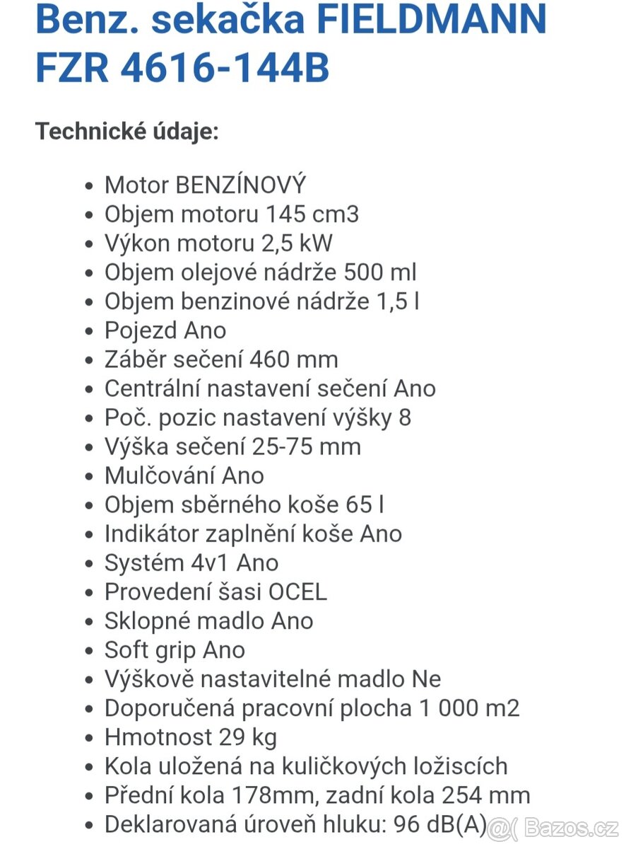 Sekačka Fieldmann - 2