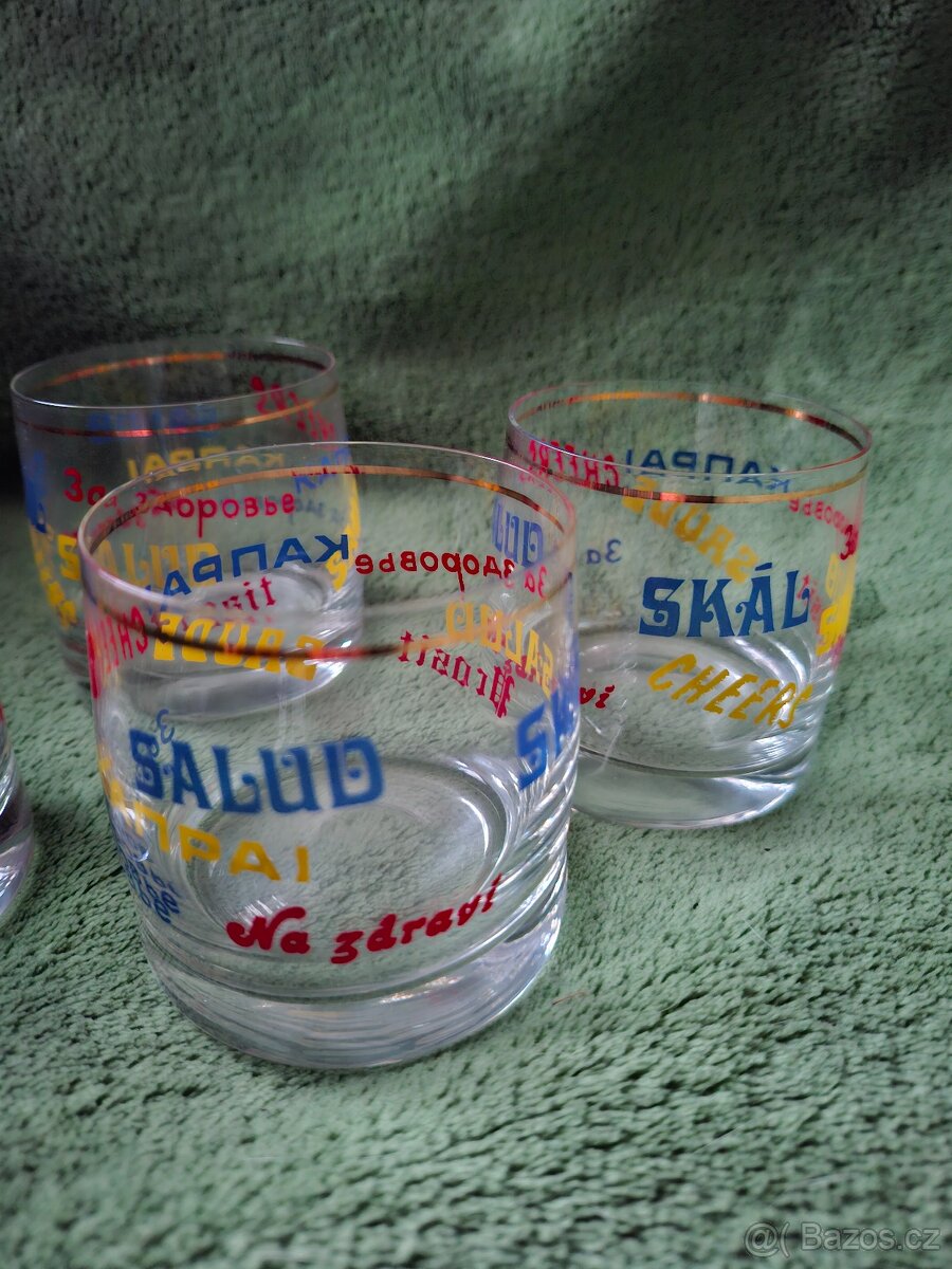 Retro skleničky Na zdraví 4ks - 2
