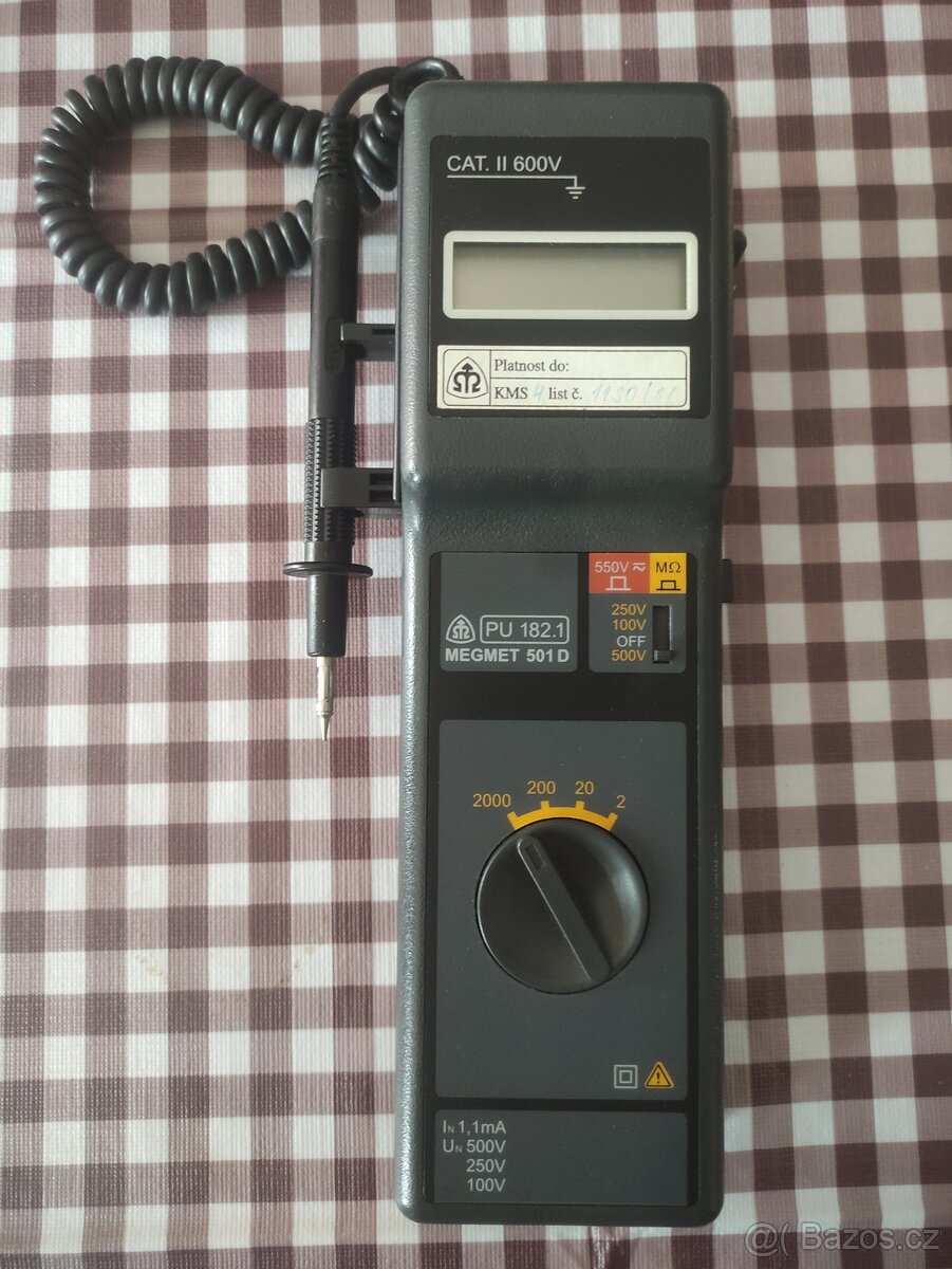 Metra Blansko PU 182.1 MEGMET 501 D - Digitální měřič izolač - 2