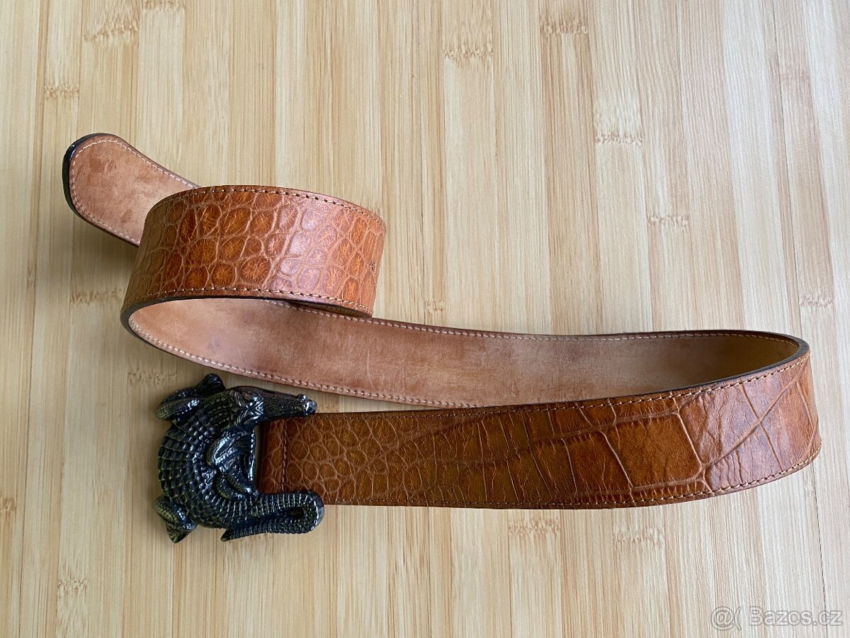 Opasek AMAPOLA s krokodýlem - vel. M - 2