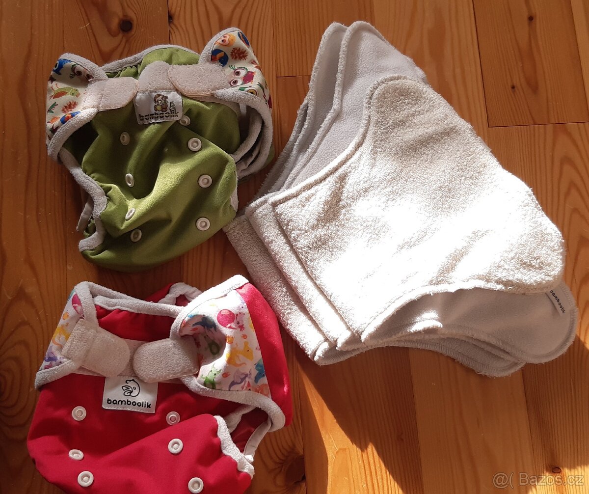 Svrchní kalhoty + vkládačky Petit lulu a Bamboolik - 2