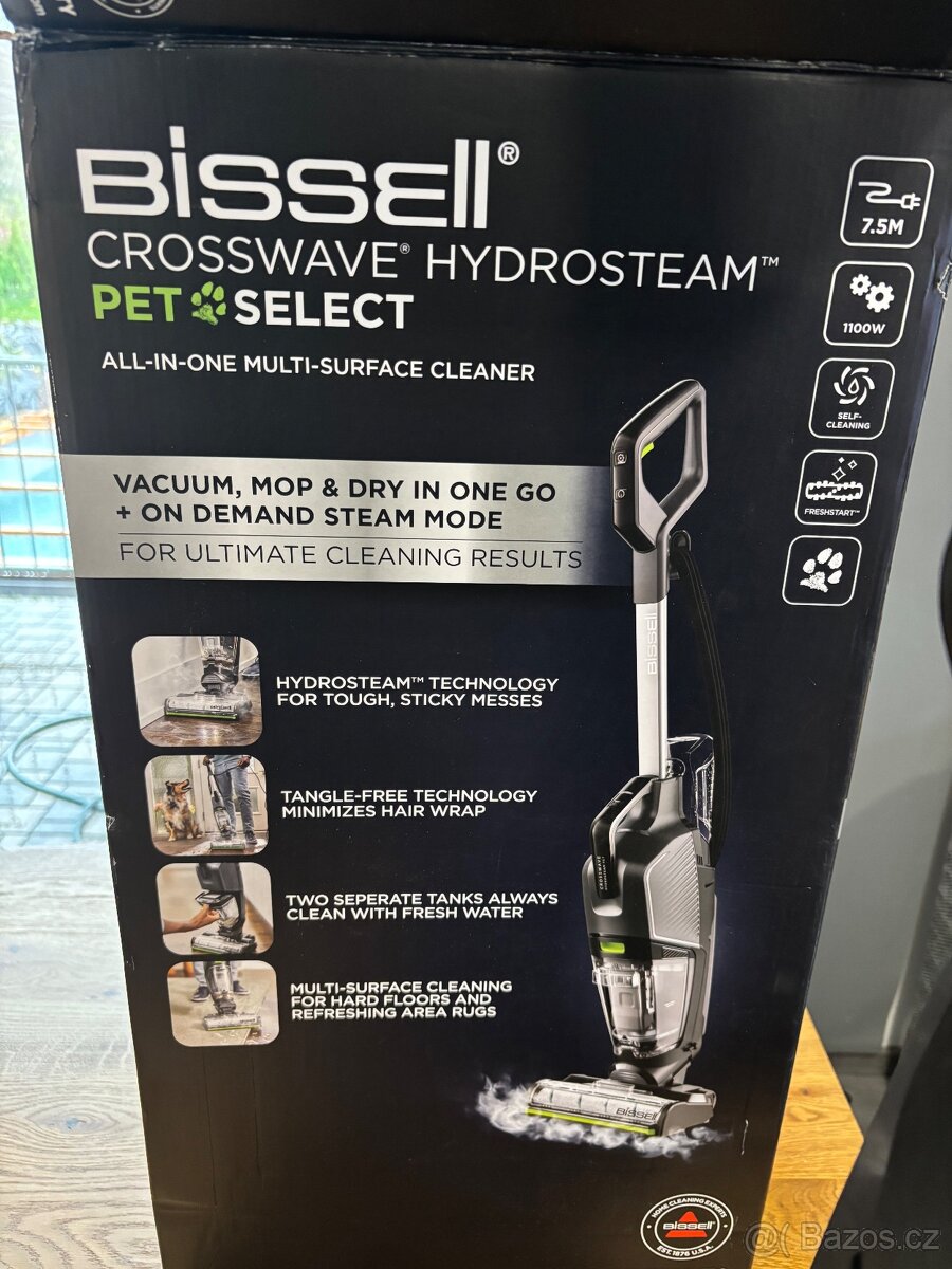 Vysavač BISSELL CrossWave HydroSteam Pet - 2