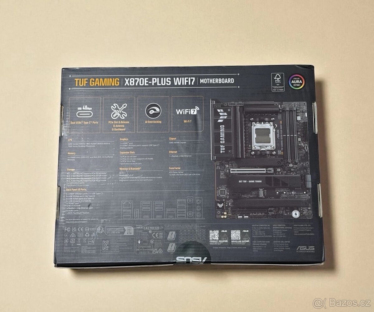 Nová ASUS TUF GAMING X870E-PLUS WIFI7 AMD X870E ATX - 2