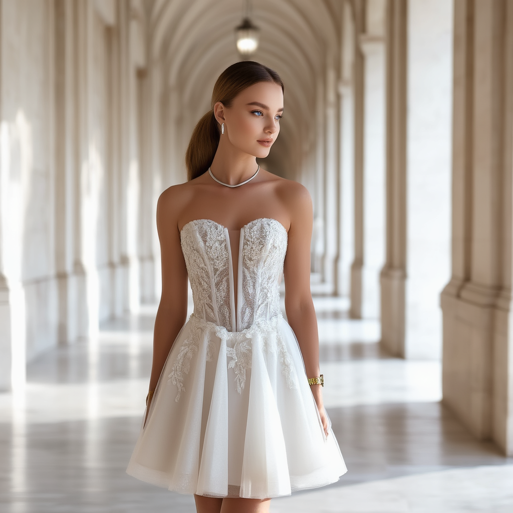 Prodám nové mini svatební šaty - 2