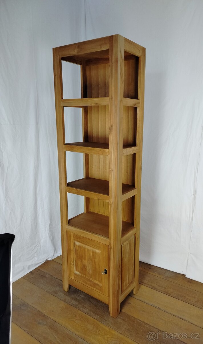 Knihovna - vitrína TEAK - 2