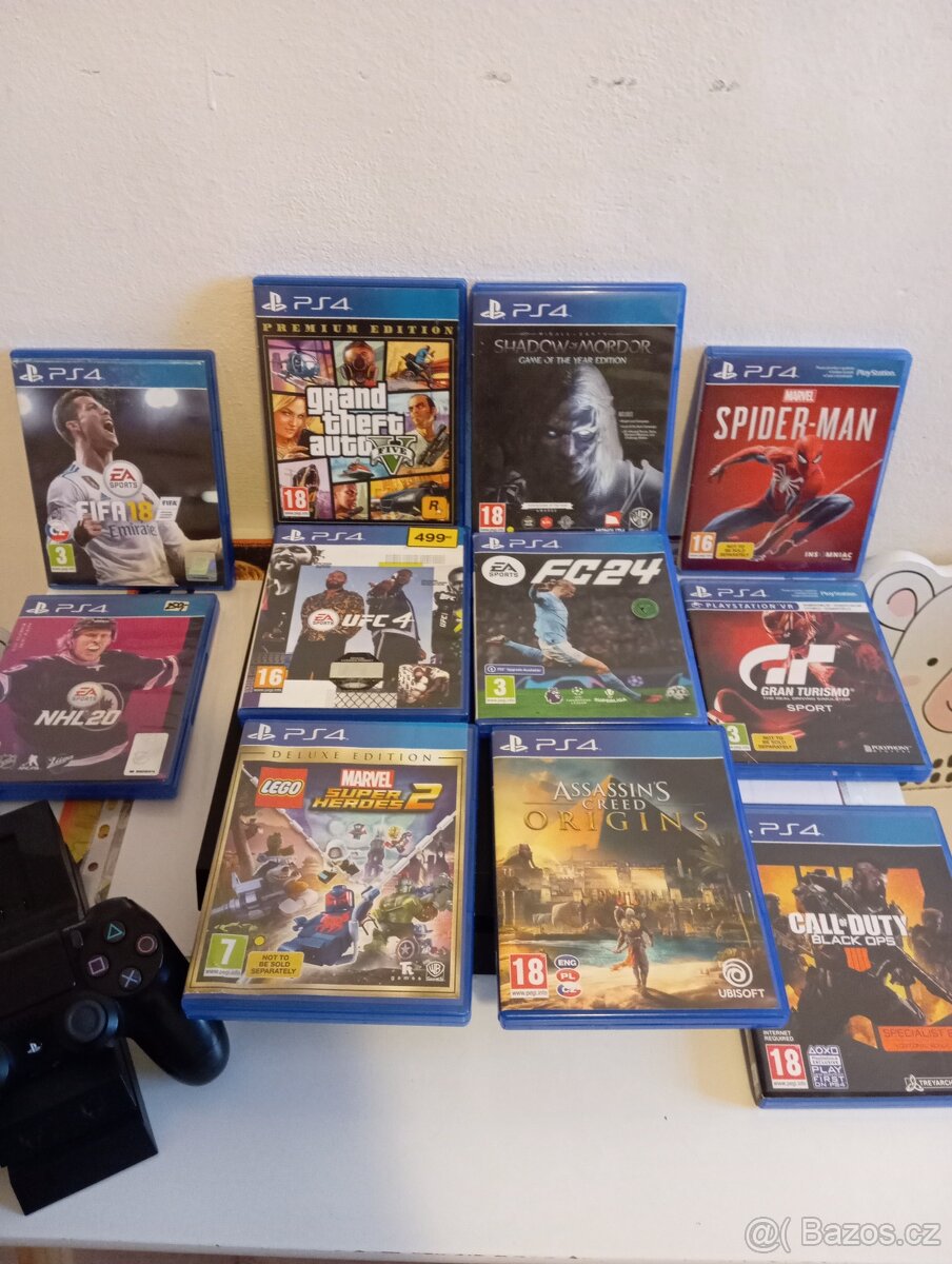 Prodám PlayStation 4 +volant+ Nintendo switch oled - 2