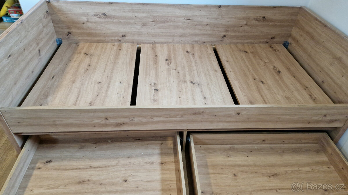 Postel Ayson 200 x 90 s úložnými šuplíky - 2
