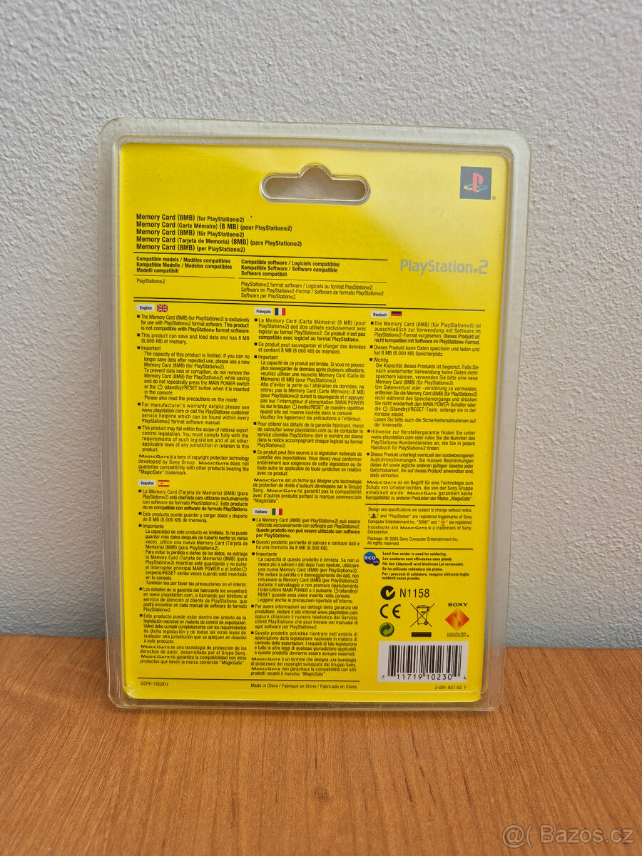 PlayStation 2 Memory Card 8MB Sony – nová, nerozbalená - 2