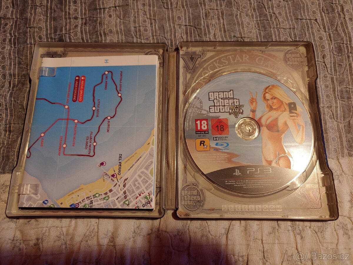 PS3 - PlayStation 3 GTA V ve steelbooku - 2