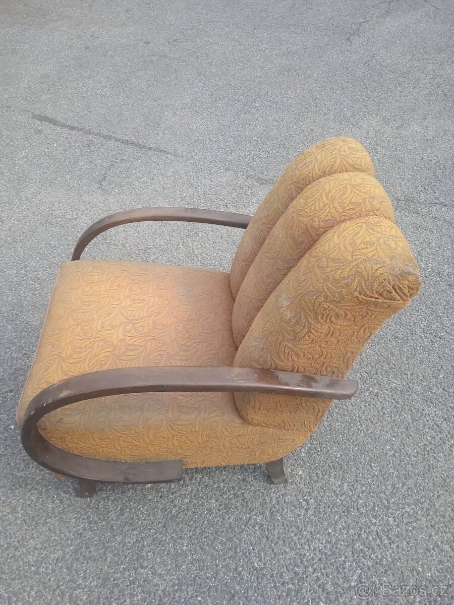 staré, starožitné křeslo, asi Halabala - 2