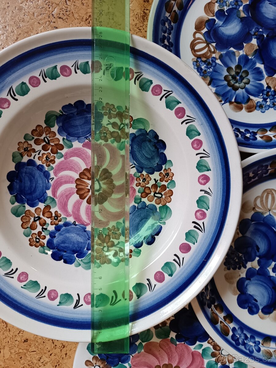 Ozdobné talíře, malované talíře, Fajans, Polsko - 2