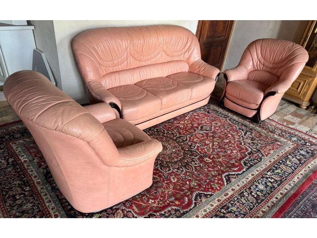 Luxusní italská kožená sedací souprava 3+1+1,5252 - 2