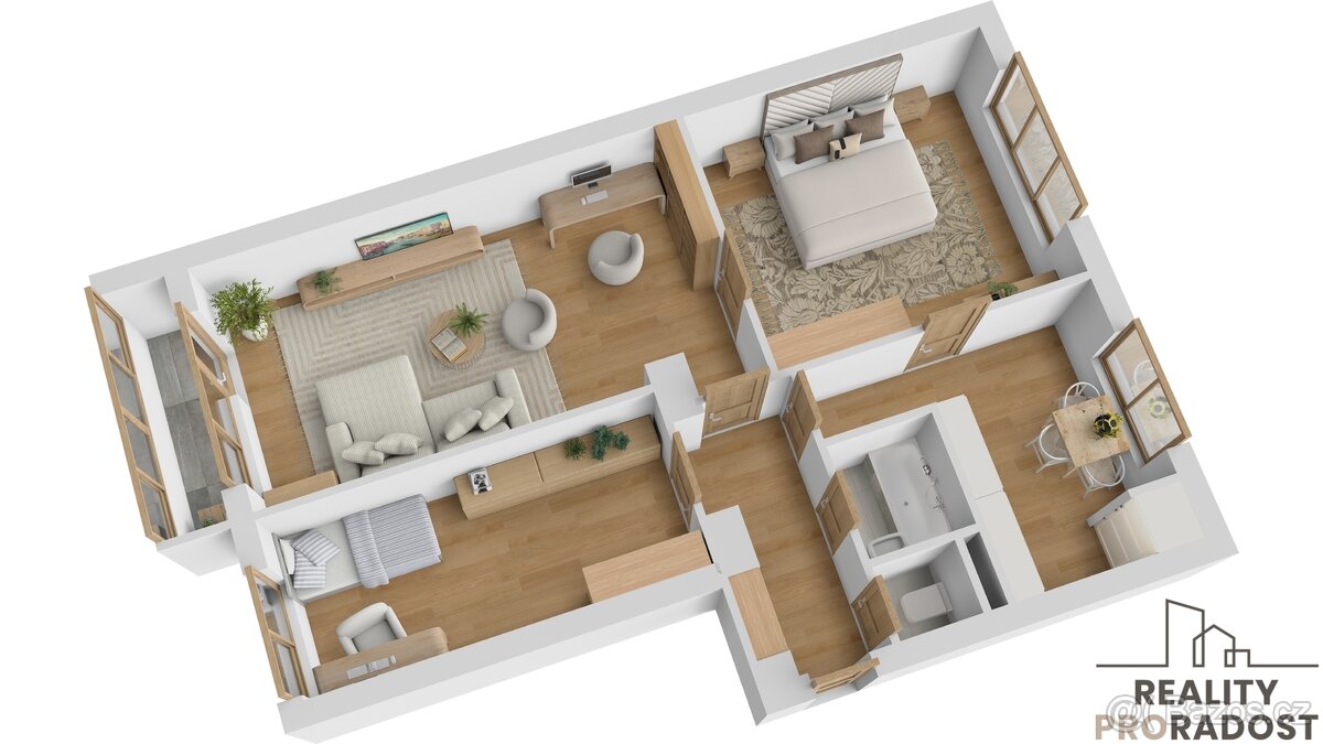 Prodej družstevního bytu 3+1 s lodžií v Ostravě-Porubě - 2