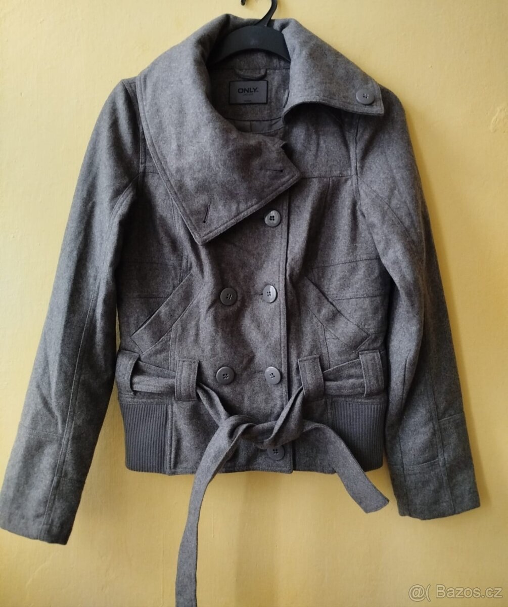 Dámský vlněný kabát/ bunda, velikost M - 2