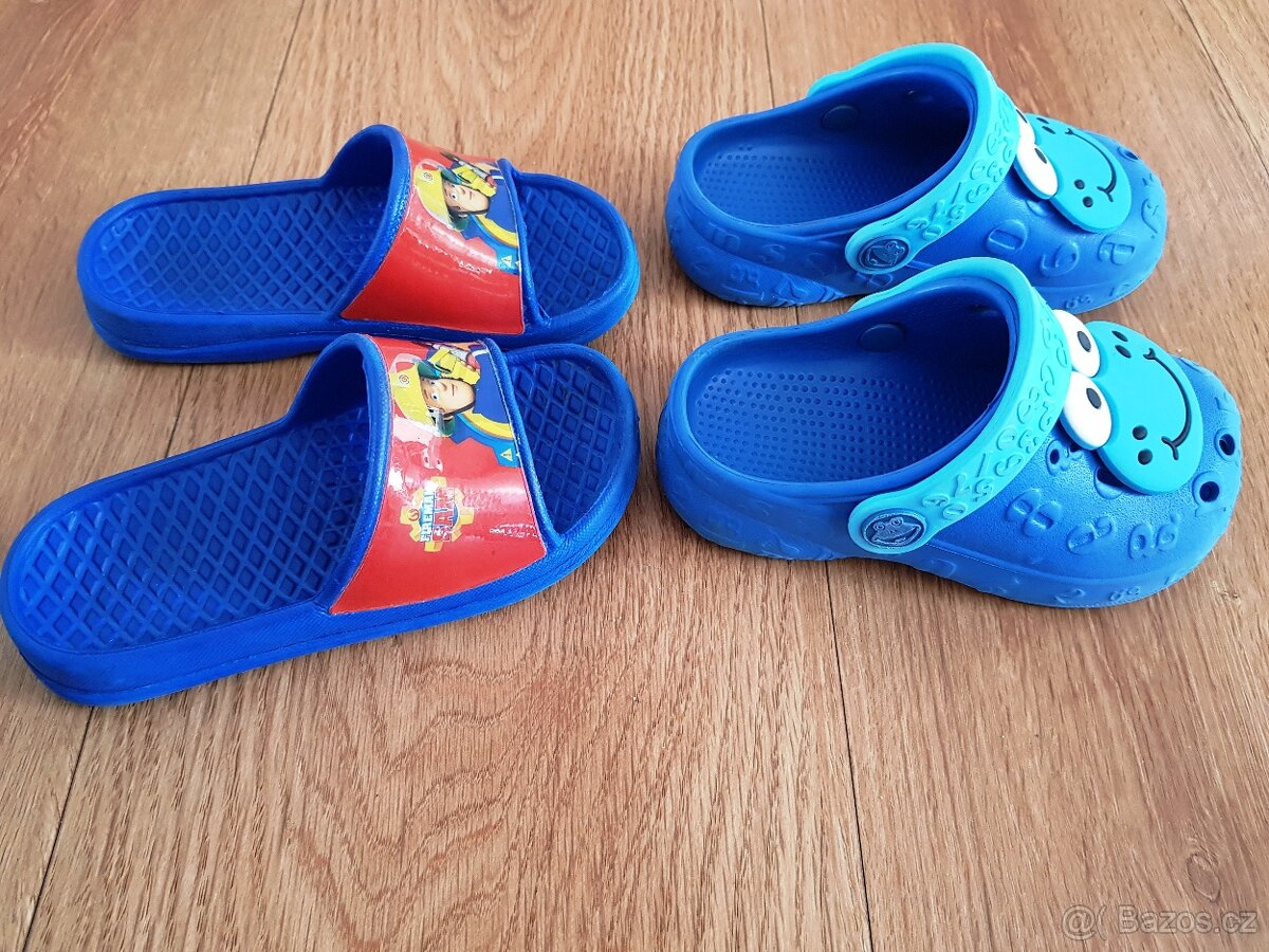 Modré nazouváky Coqui a Fireman Sam vel 24/25 - 2