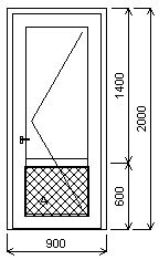 1-křídlé vchodové Dveře - 2