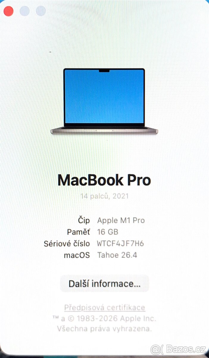 Macbook Pro 14" M1 Pro 8‑CPU 14‑GPU, 512GB Space Grey - 2