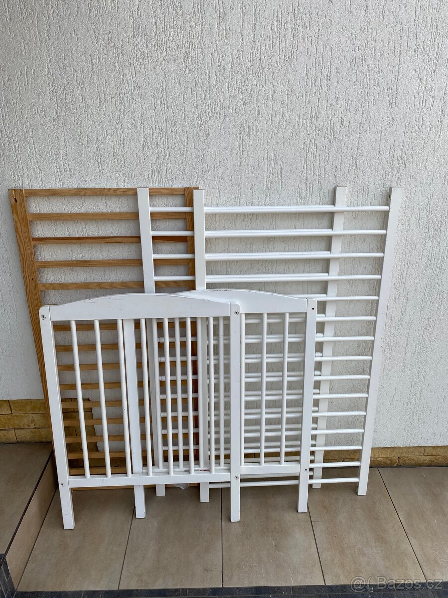 Dětská postýlka 120x60 bílá - 2