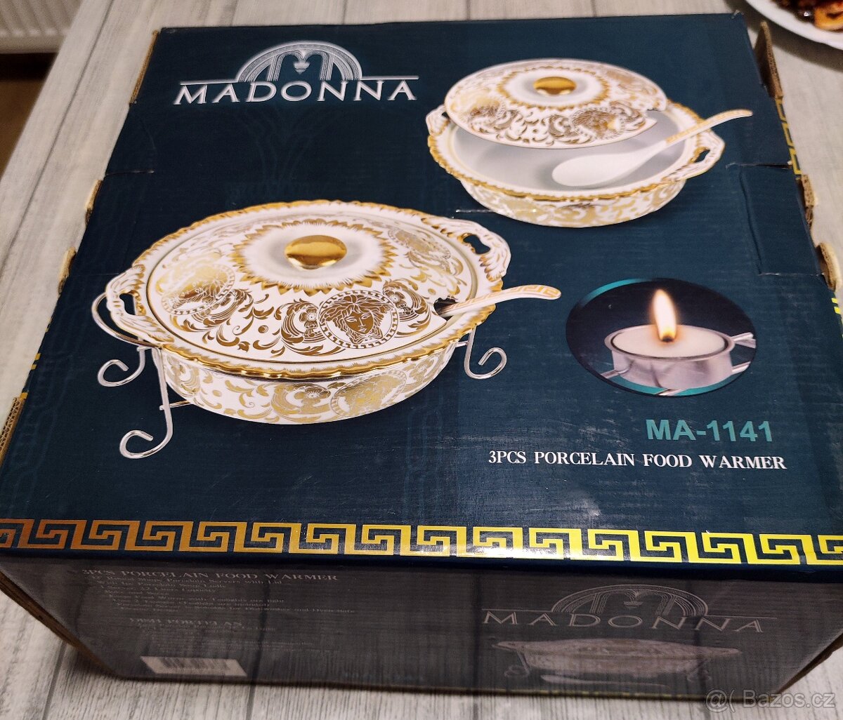 Porcelánový ohřívač jídla / mísa na polévku - 2