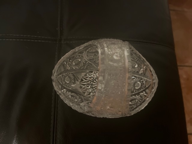 Broušený, křišťálový košík - 2