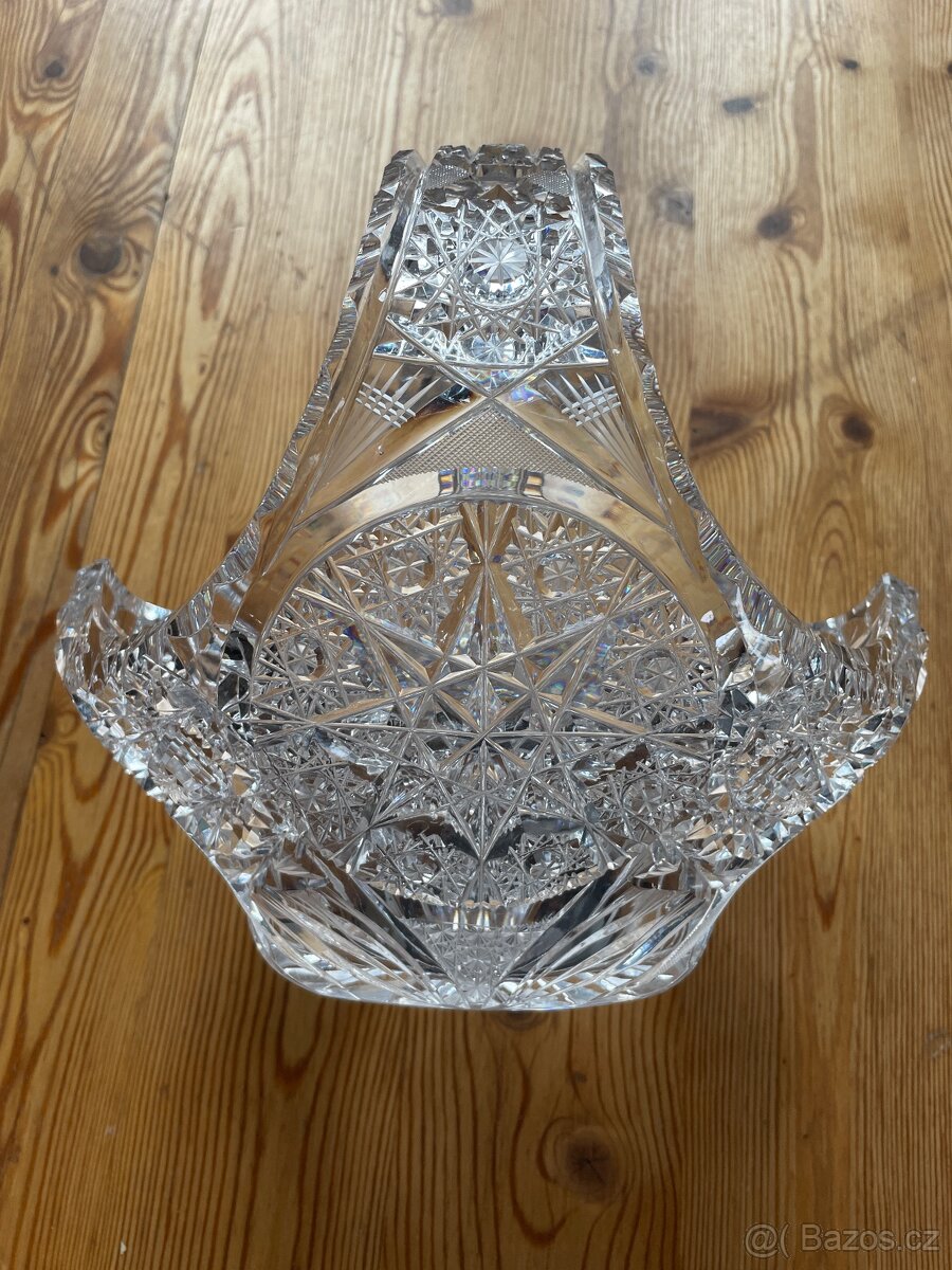 Skleněná broušená mísa na ovoce - 2