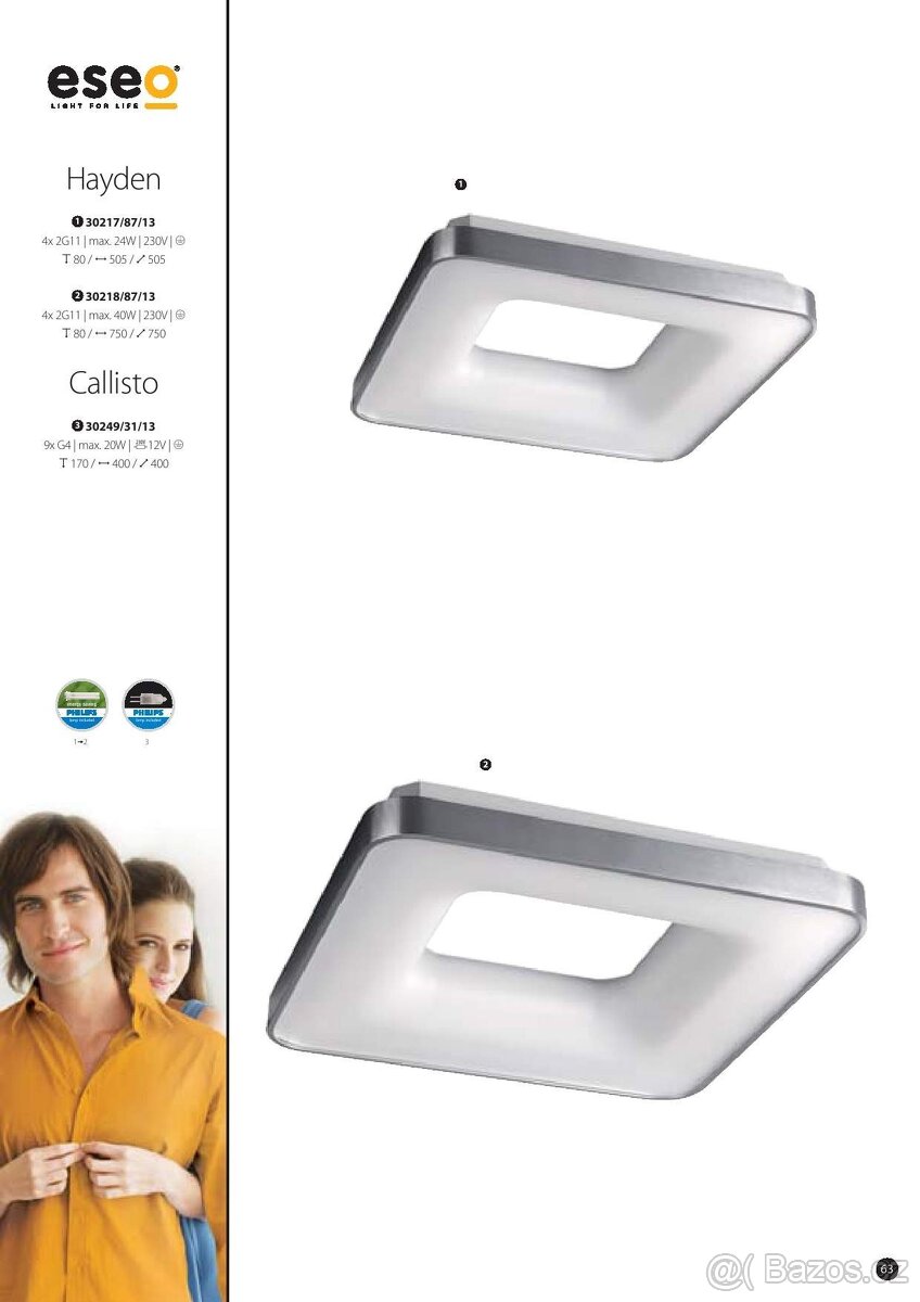 Stropní svítidlo Philips 30218/87/13 HAYDEN 4x40W NOVÉ - 2