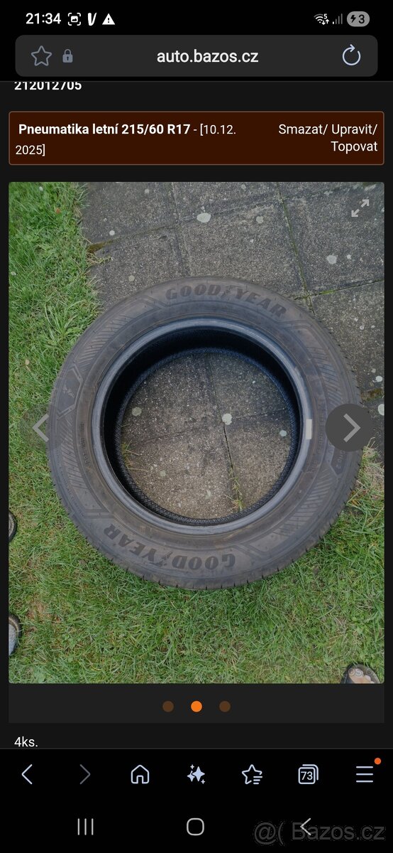 Pneumatika letní 215/60 R17 4ks - 2