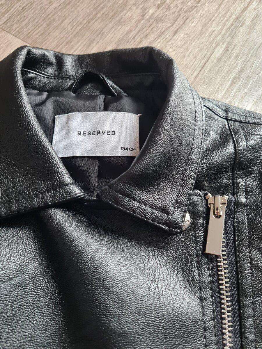 Dětská koženková bunda - křivák, vel. 134 - 2