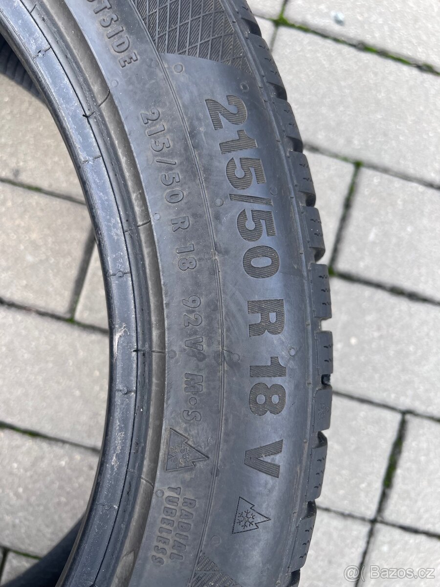 215/50 R18 - 2x zimní Continental 7mm - 2