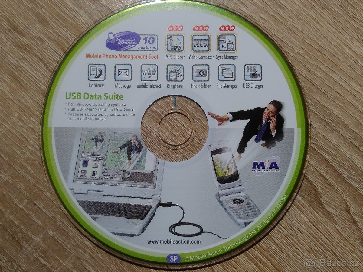 USB datový kabel MA-8910P + software na CD. - 2