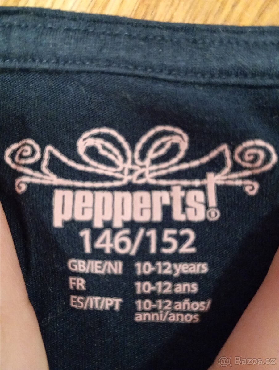 Dívčí tričko černé s dlohým rukávem - 2