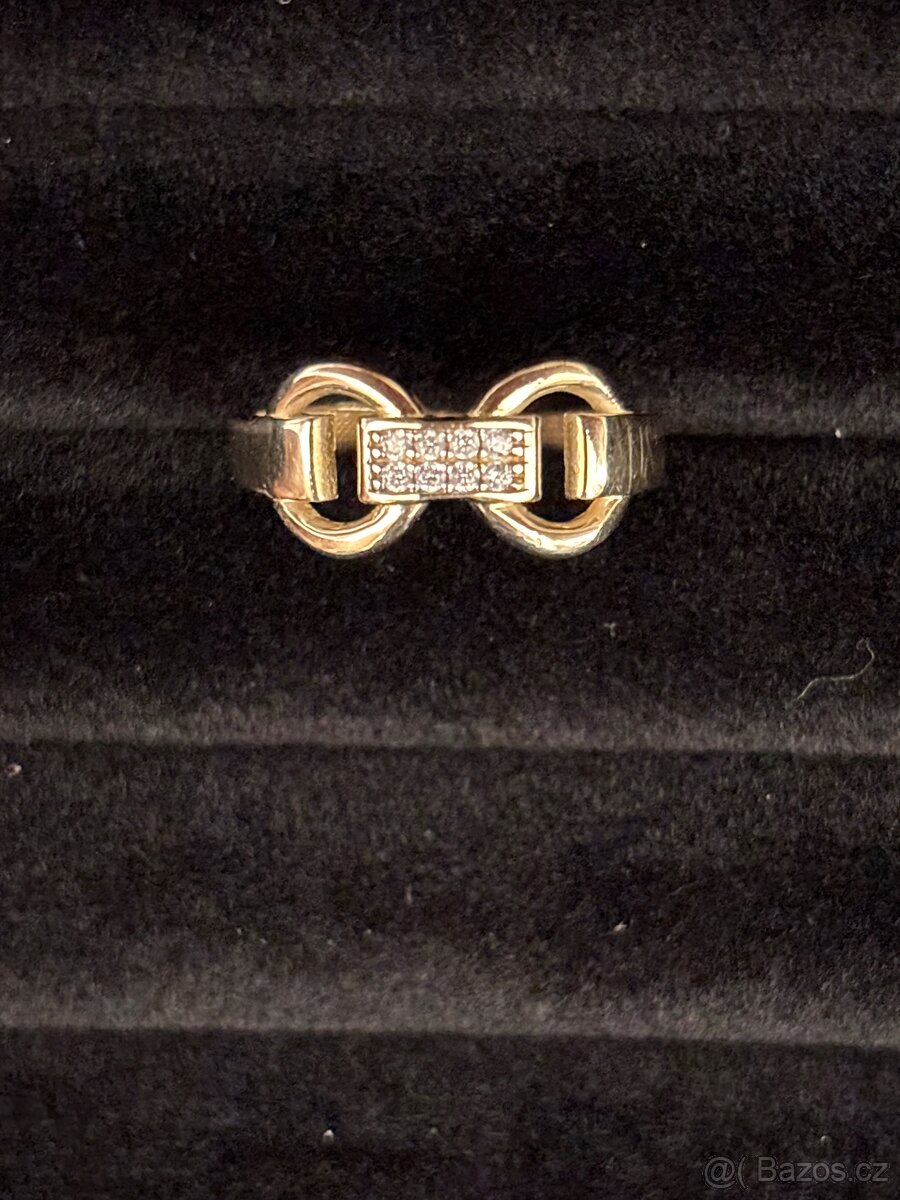 Zlatý dámský prsten 14 kt. 585 váha 2,11 g zlato - 2