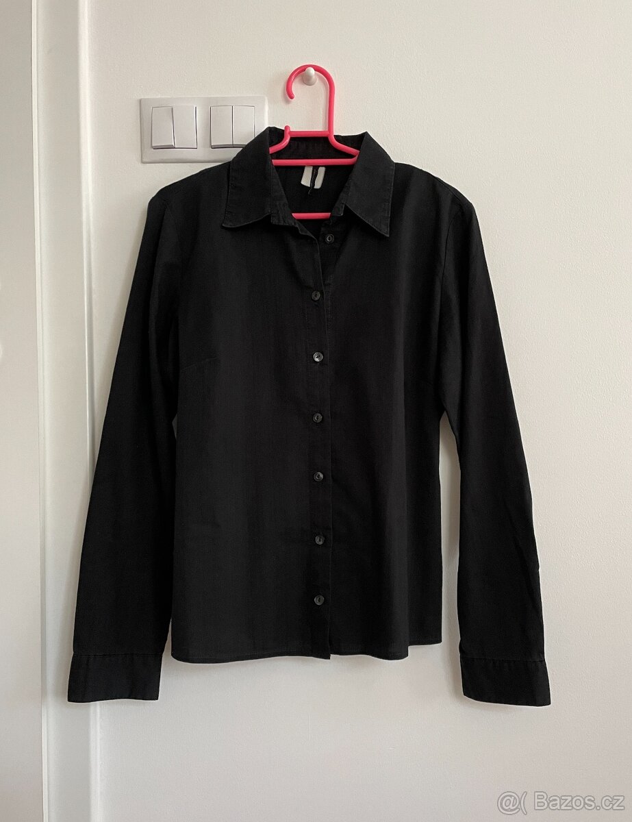 Dámská černá košile NAF NAF vel. 40 - 2