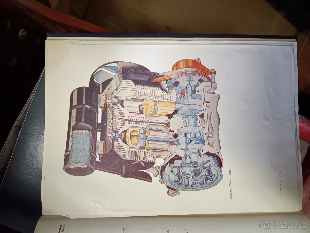 Příručka Trabant 601 v němčině, r. 1976 - 2