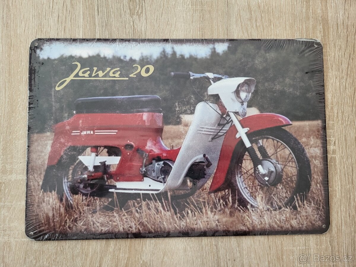 Plechova cedule JAWA 20 pionýr - 2