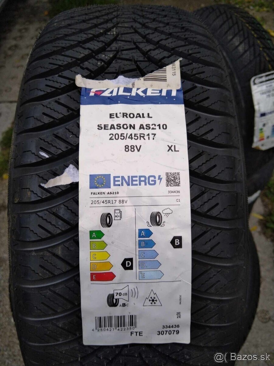205/45 R 17 celoročné + ALU. - 2